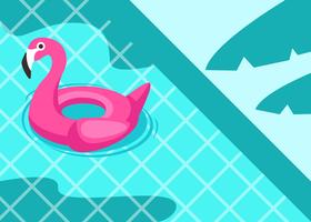 Roze Flamingo opblaasbare achtergrond vector