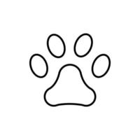 hond voetafdrukken icoon. schets icoon vector