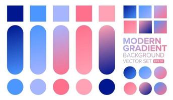 reeks kleurrijke moderne gradiëntachtergronden vector