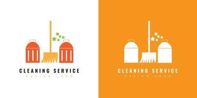 creatief logo ontwerp sjabloon met schoonmaak concept vector