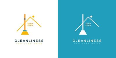 schoonmaak onderhoud logo ontwerp inspiratie vector