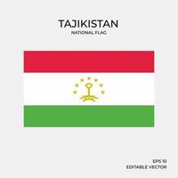 nationale vlag van tajikistan vector
