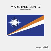 nationale vlag van marshall-eiland vector
