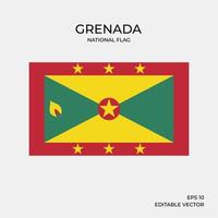 nationale vlag van grenada vector