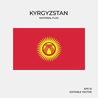 nationale vlag van Kirgizië vector