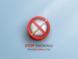 Nee roken ontwerp. wereld Nee tabak dag concept illustratie vector