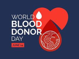 wereld bloed schenker dag ontwerp illustratie. schenker bloed concept vector