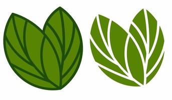reeks groen vertrekken voor eco symbool, icoon, afdrukken vector