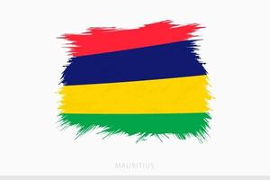 grunge vlag van mauritius, vector abstract grunge geborsteld vlag van Mauritius.