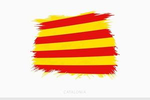 grunge vlag van Catalonië, vector abstract grunge geborsteld vlag van Catalonië.