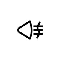 mist lamp indicator teken symbool. vector illustratie