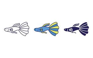 guppy vis vector icoon