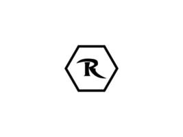 brief r logo ontwerp vector sjabloon