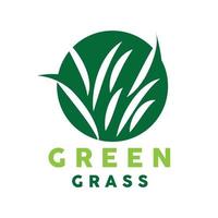 groen gras logo, natuur fabriek vector, landbouw blad gemakkelijk ontwerp, sjabloon icoon illustratie vector