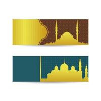 modern plat elegant islamitisch moskeebouw. abstracte religieuze achtergrond van ramadan kareem. islamitische achtergrond banner vector