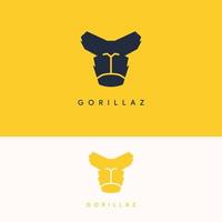 elegant gemakkelijk gorilla aap logo sjabloon vector