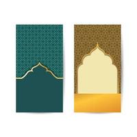 moskee met Arabisch patroon voor ramadan kareem-achtergrondgroeten. islamitische achtergrond banner vector