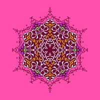 Mandala decoratieve ornamenten roze achtergrond Vector