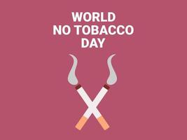 wereld Nee tabak dag vlak ontwerp vector