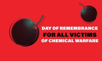 dag van herinnering voor allemaal slachtoffers van chemisch oorlogvoering. sjabloon voor achtergrond, banier, kaart, poster vector