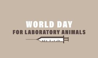 wereld dag voor laboratorium dieren. sjabloon voor achtergrond, banier, kaart, poster vector