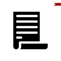 papier document glyph icoon vector