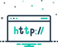 mengen icoon voor http vector