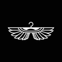 mode engel Vleugels hanger kleding modern logo ontwerp vector