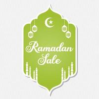 Ramadan uitverkoop decoratief hangende label vector