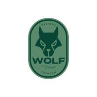 gezicht dieren in het wild Woud nachtelijk wolf gehuil insigne wijnoogst logo ontwerp vector