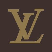 louis vuitton logo - louis vuitton icoon Aan bruin achtergrond vector