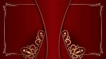 rood achtergrond met gouden mandala ornament vector