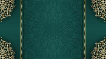 groen luxe achtergrond met mandala ornament vector