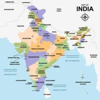 Indië land kaart vector