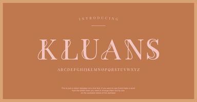 elegant alfabet lettertype. typografie stijl fonts voor mode, kleinhandel, vrouwelijk, schoonheid zorg, sieraden logo ontwerp vector