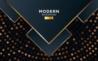 modern premie goud achtergrond banier ontwerpen in dots cirkel getextureerde vector