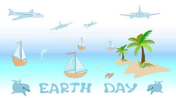 eco aarde dag , esg, aarde dag ,groente energie en natuurlijk hulpbron behoud. reeks van vector illustraties.