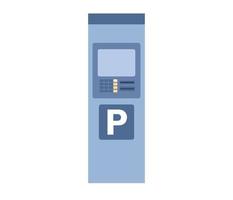 parkeren meter icoon. parkeren veel met geautoriseerd ticket machine. zelf onderhoud parkeren betalen. elektronisch betaling terminal. vector vlak illustratie