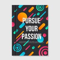 Streef naar je passie-omslagboek vector