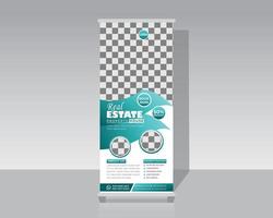 onroerend goed roll-up banner vector