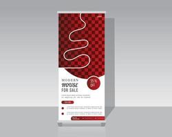 onroerend goed roll-up banner vector