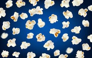 realistisch vliegend popcorn achtergrond, behang vector