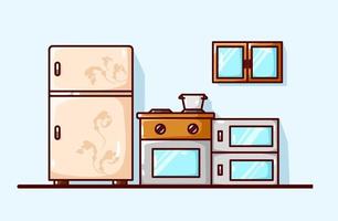 keuken kamer illustratie vector
