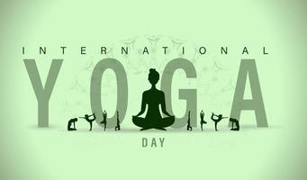 Internationale yoga dag vector illustratie