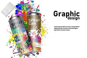 aërosol verf voor graffiti met kunst ontwerp elementen. ontwerp sjabloon, poster. vector