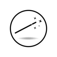 magie toverstaf icoon logo vector sjabloon