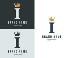 luxe concept. brief 'i' logo. modern logo voor bedrijf, merk, bedrijf identiteit. vector eps 10