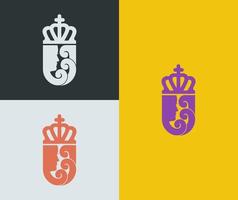 koningin concept. creatief brief u logo vector sjabloon. modern en futuristische concept.