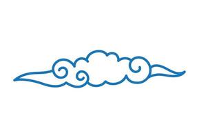 blauw esthetisch wolken icoon geïsoleerd kunst decoratie. vector