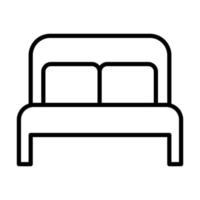 bed lijn icoon vector